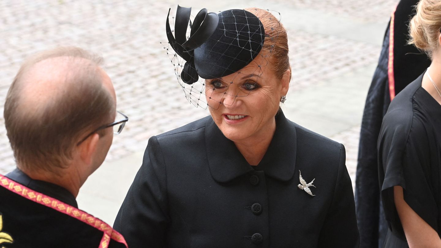 Sarah Ferguson, en el funeral de Isabel II. (Reuters)