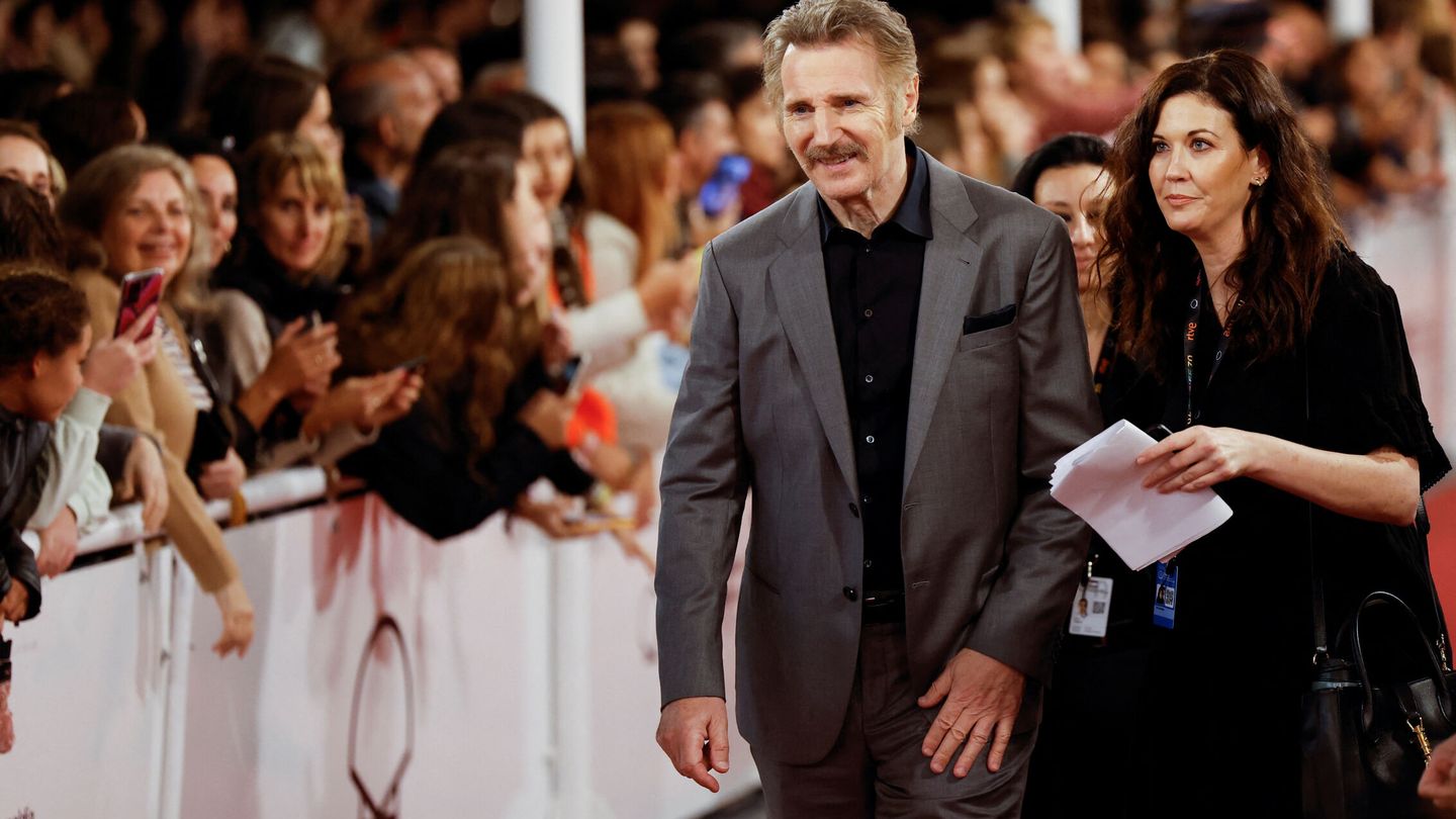 Liam Neeson a su llegada a la gala de clausura. (Reuters)