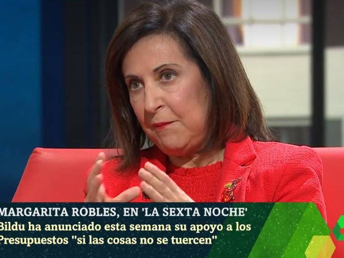 Foto: Robles siendo entrevistada por Iñaki López. (La Sexta).