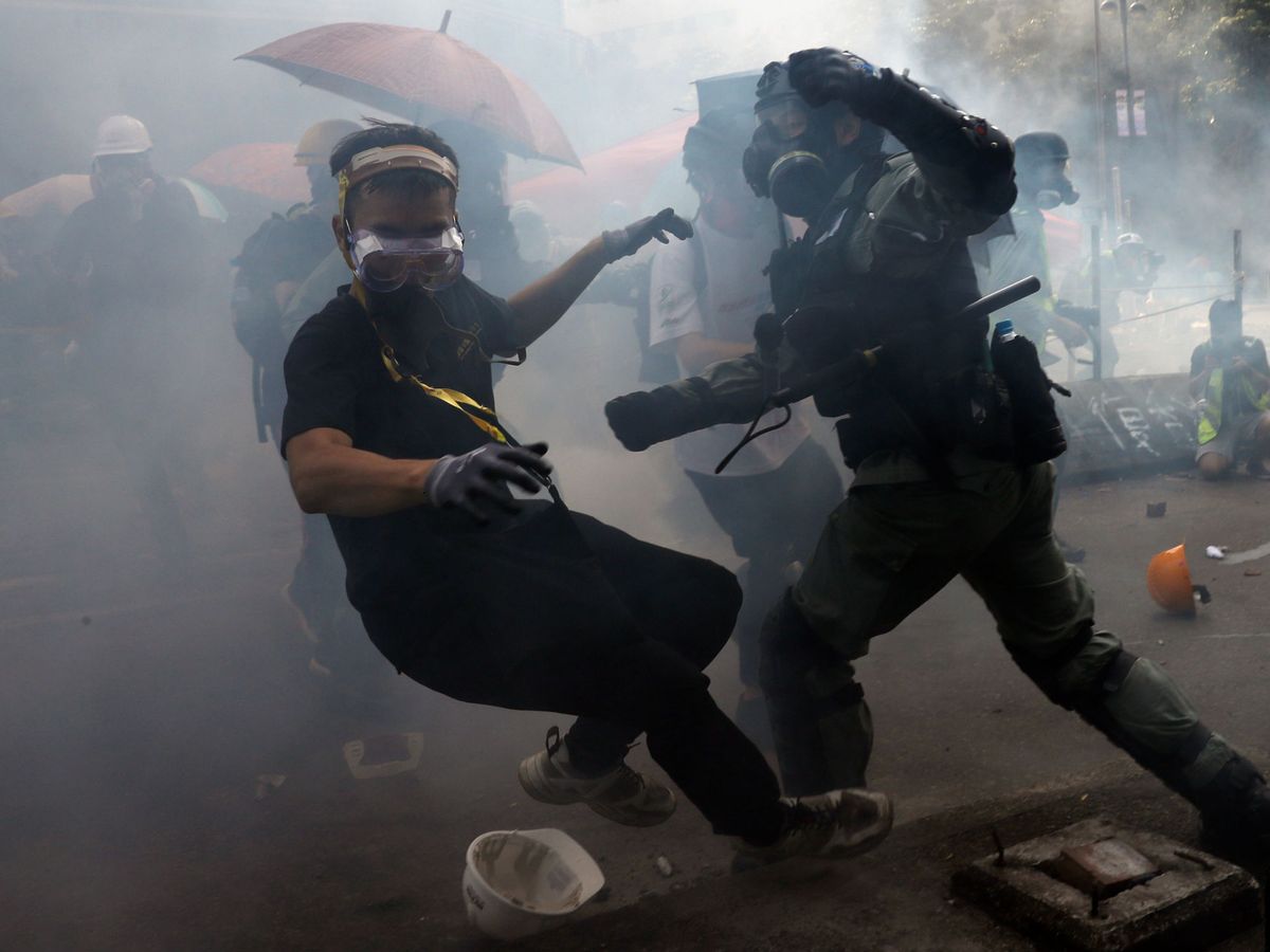 Foto: Disturbios en el campus universitarios. (Reuters)
