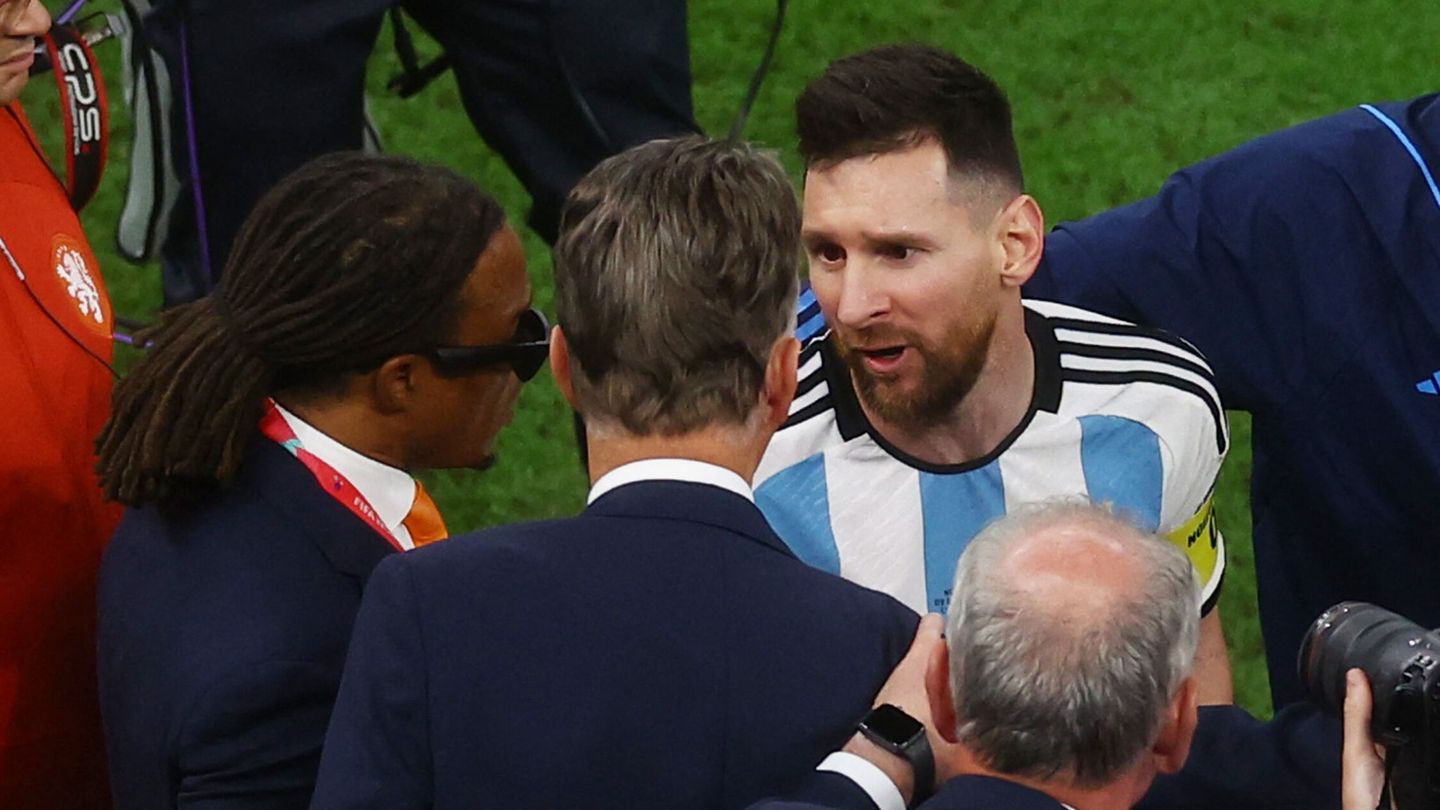 Messi se lo restregó a Van Gaal en la cara. (Reuters/Paul Childs)