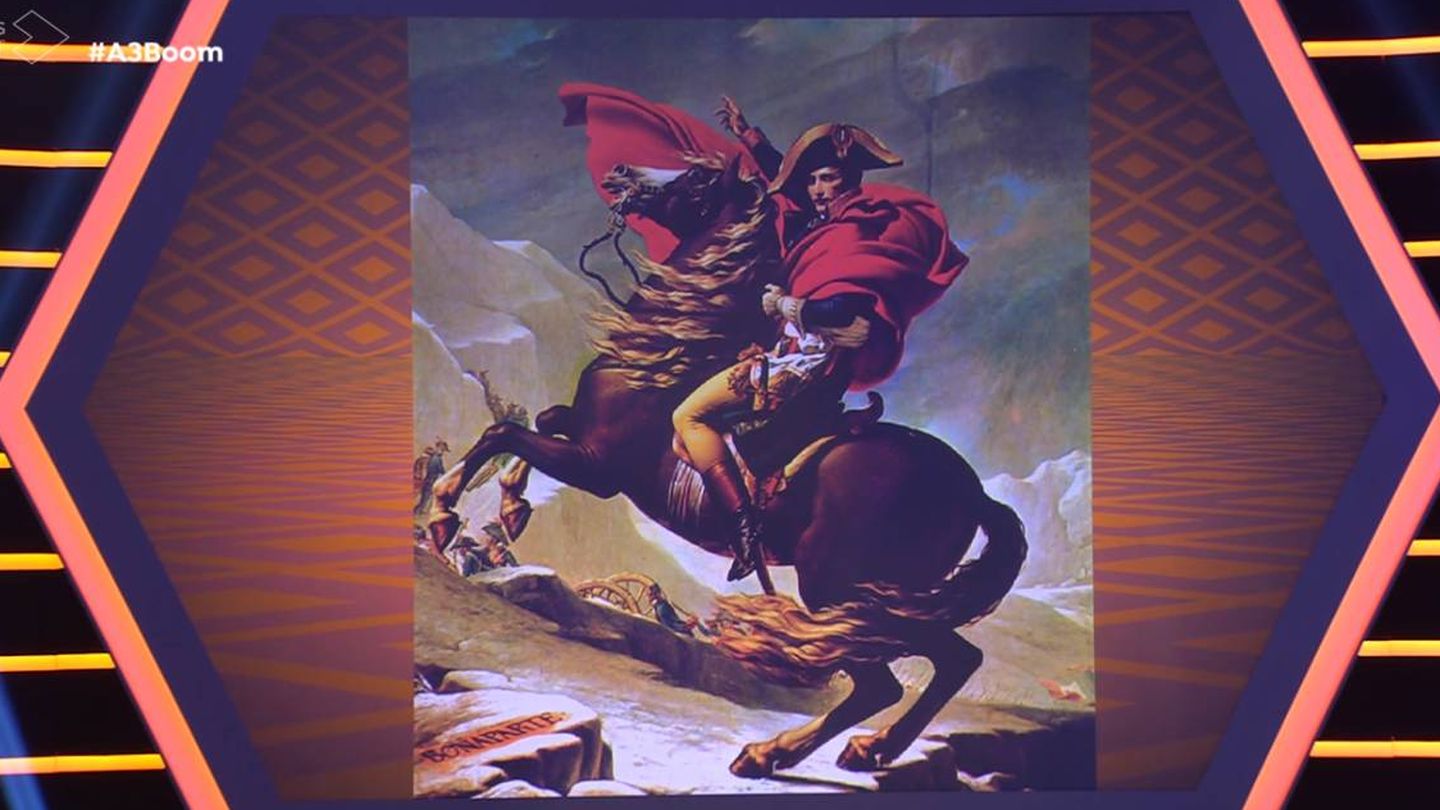 Imagen del lienzo 'Napoleón cruzando los Alpes' en '¡Boom!'. (Atresmedia)