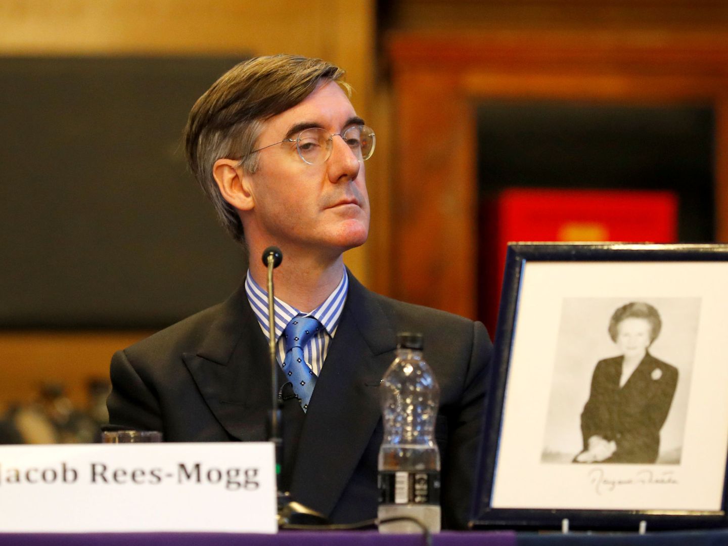 Jacob Rees-Mogg durate una conferencia del Partido Conservador, en Manchester. (Reuters)