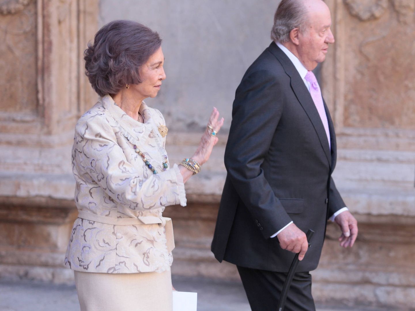 La reina Sofía y el rey Juan Carlos, en Mallorca. (Reuters)
