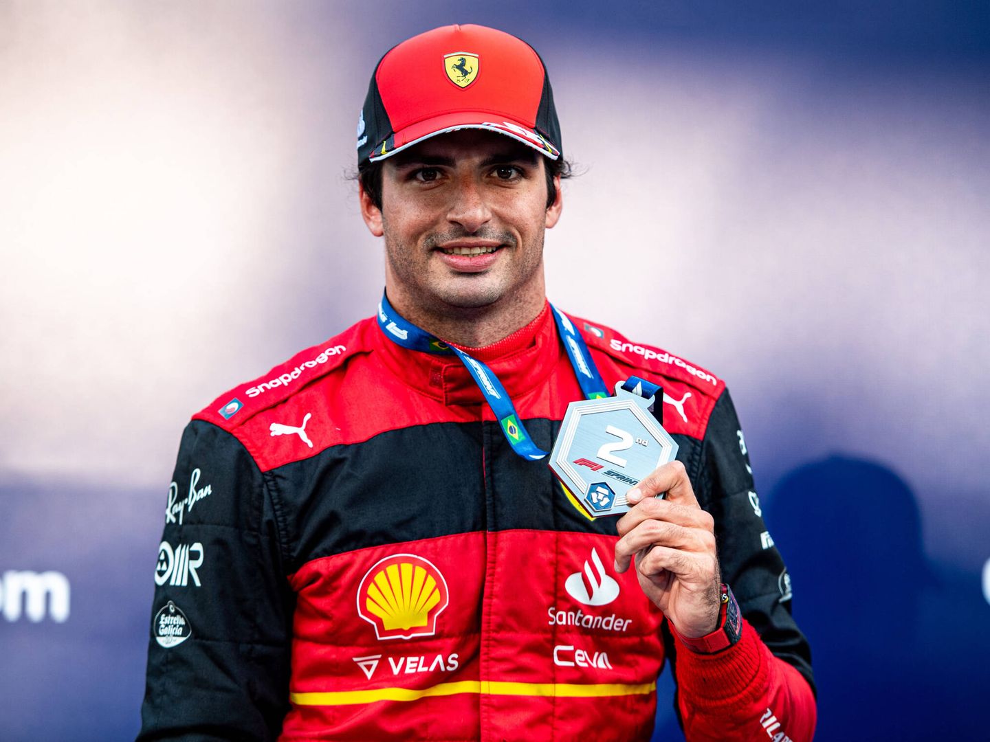 Carlos Sainz, tenía motivos para estar satisfecho después de la carrera al 'sprint'. (Ferrari)
