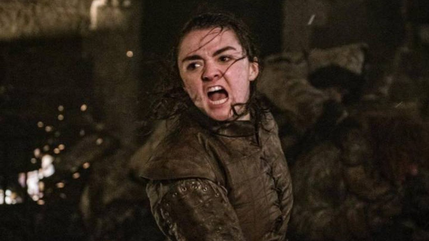 Arya Stark, en un momento de la batalla. (HBO)