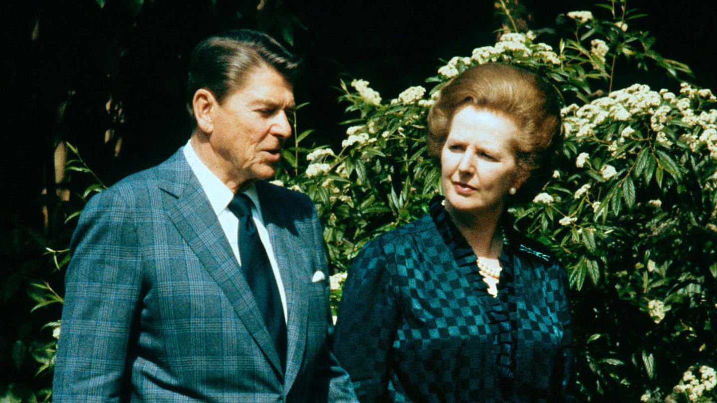 Ronald Reagan y Margaret Thatcher. (Reuters)