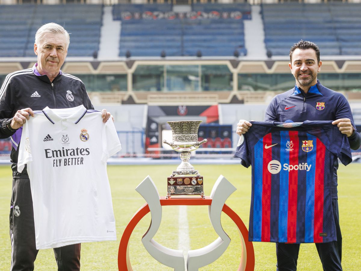 Foto: Ambos entrenadores, en la previa. (EFE/Pablo García)