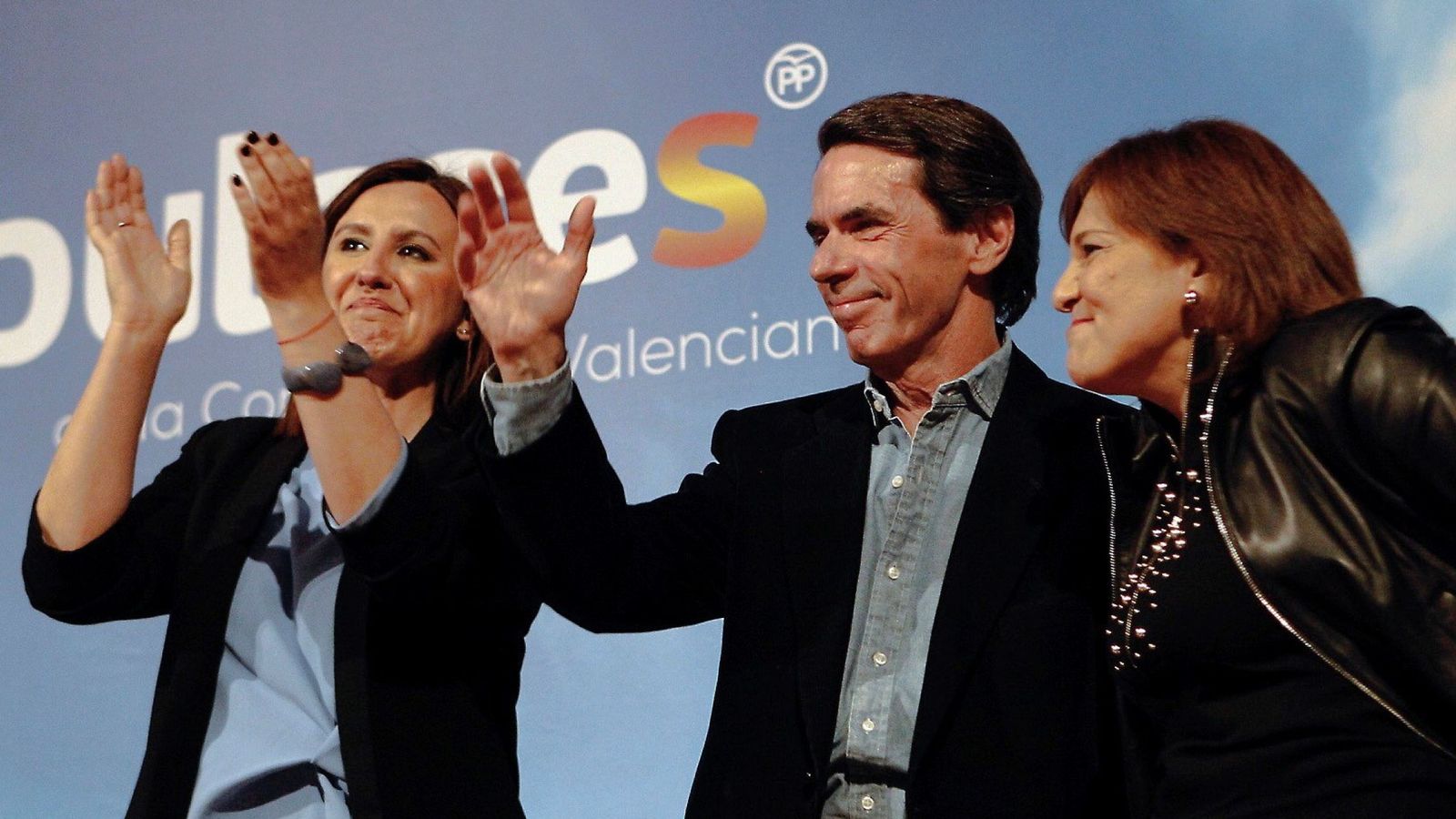 Foto: María José Catalá, José María Aznar e Isabel Bonig. (EFE)