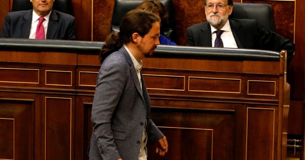 Foto: Pablo Iglesias y Mariano Rajoy, en el Congreso de los Diputados. (Reuters)