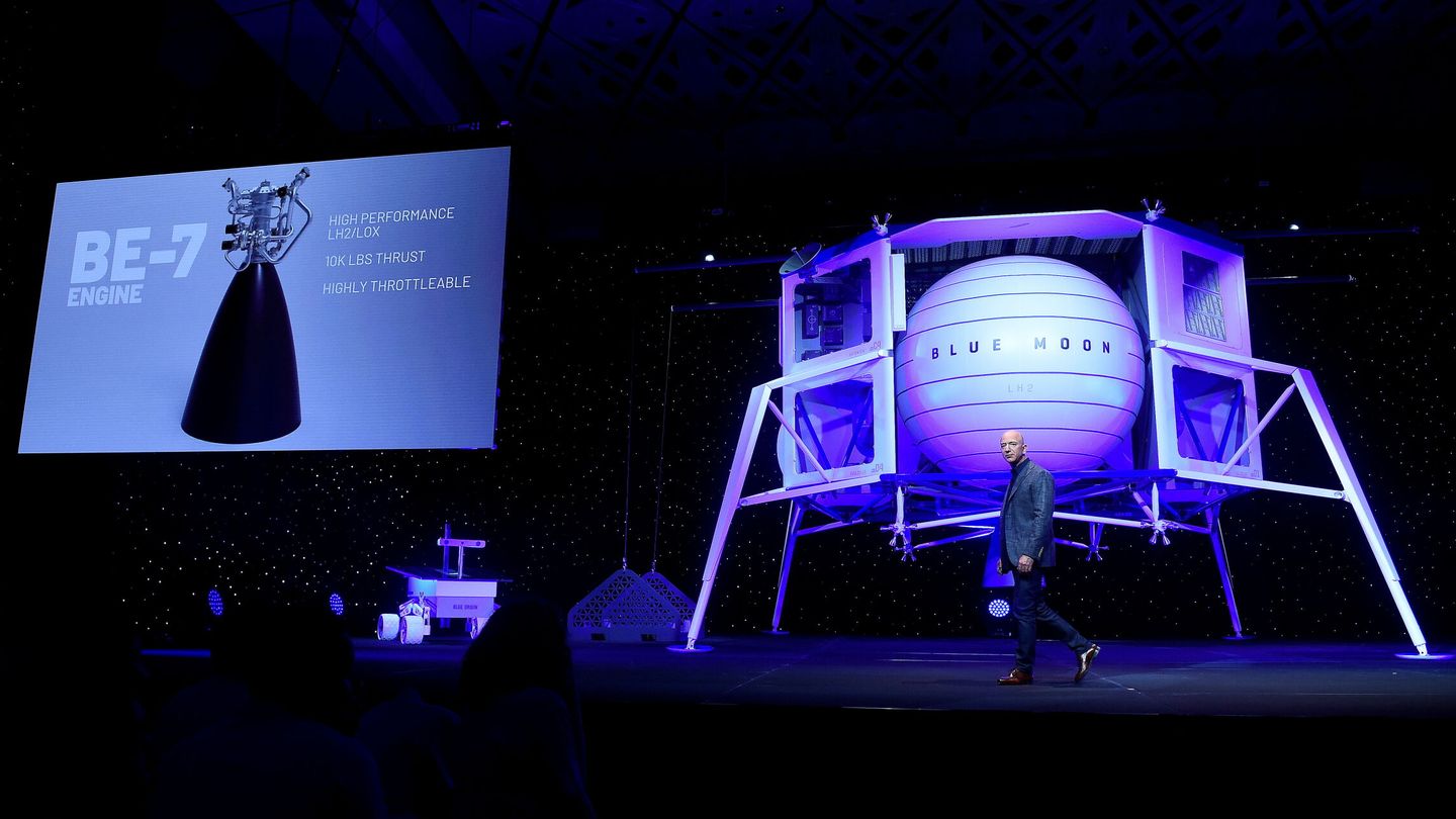 El prototipo de módulo de aterrizaje lunar de Bezos se va a quedar cogiendo polvo en un hangar. (Reuters)