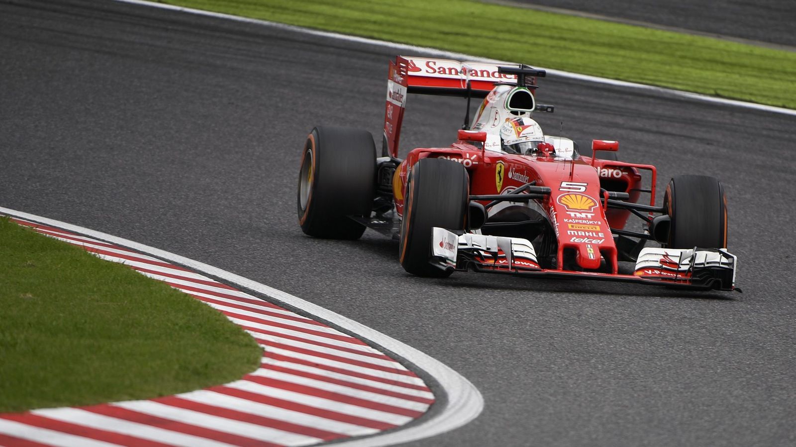 Foto: Sebastian Vettel en el pasado GP de Japón.
