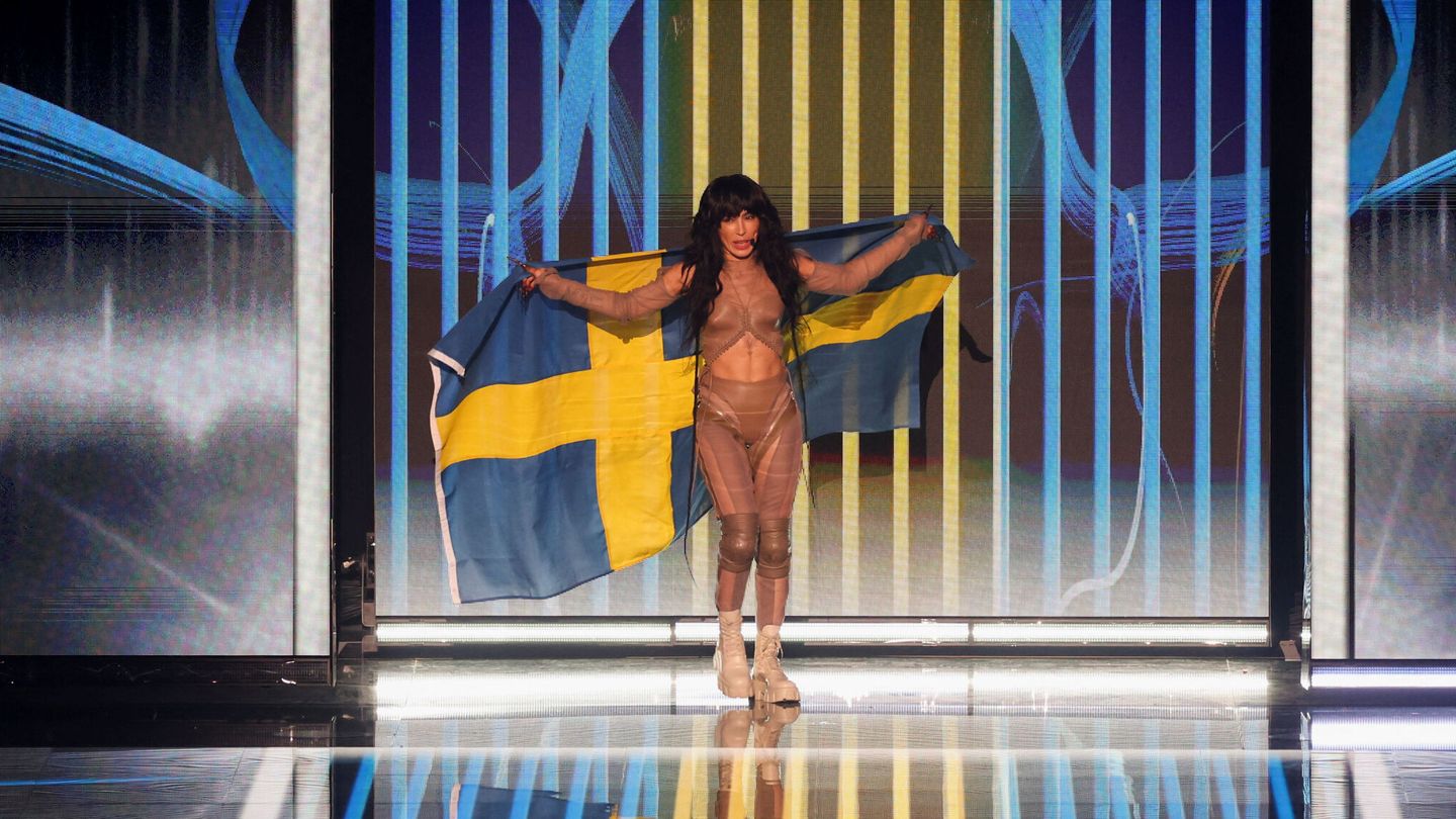 Loreen, durante la ceremonia de las banderas en Eurovisión 2023. (Reuters)