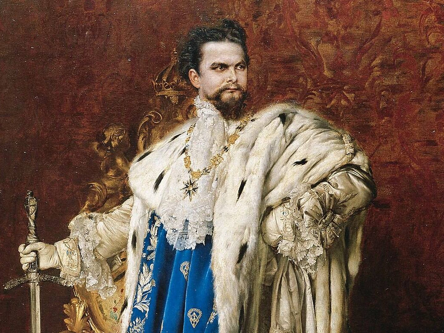 Ludwig II retratado por Gabriel Schachinger
