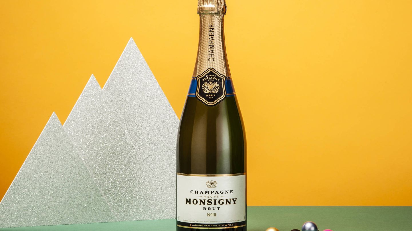 Botella de Veuve Monsigny Champagne Brut.