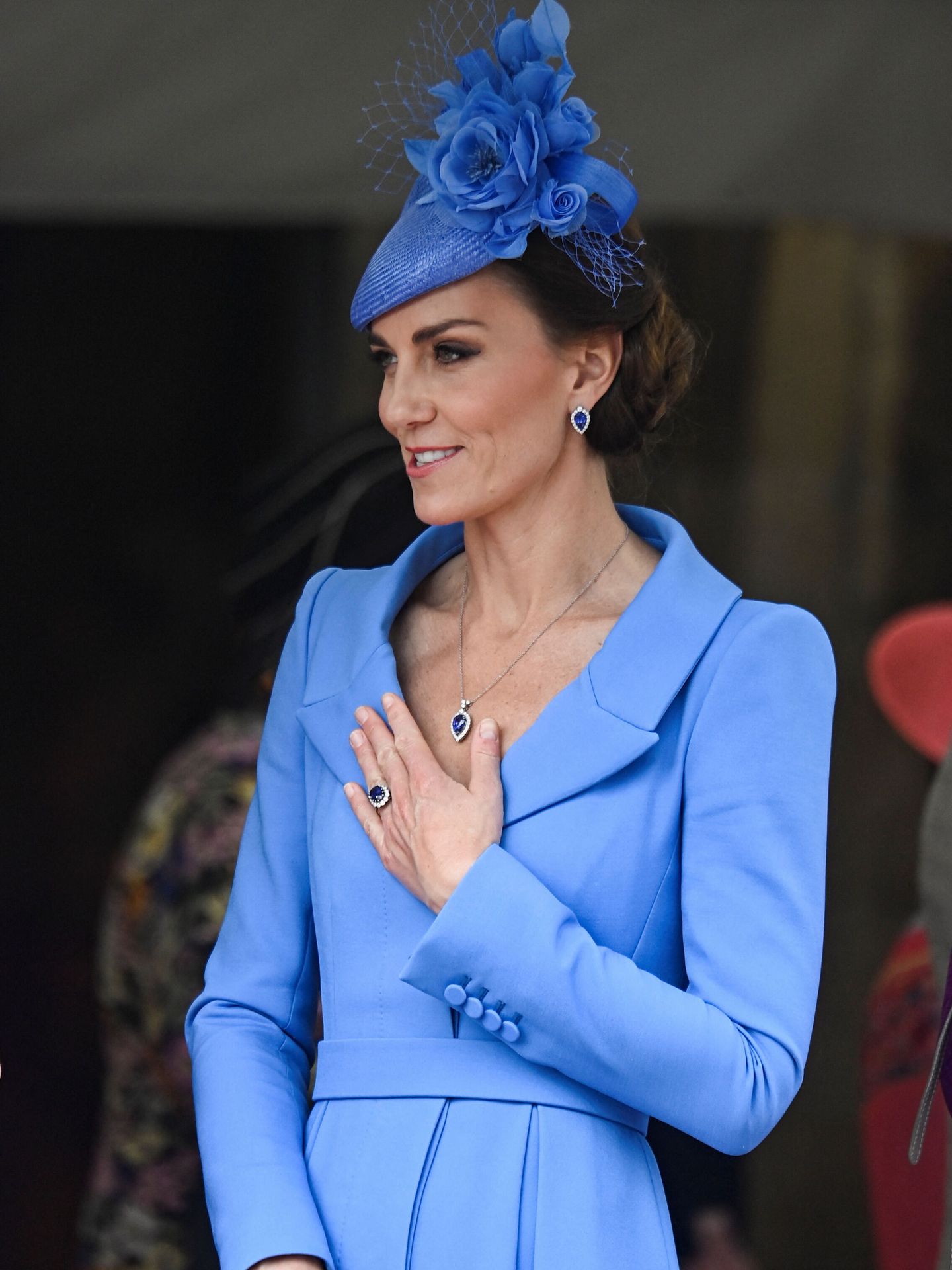 Kate Middleton, en la Jarretera.   (Reuters/Toby Melville)