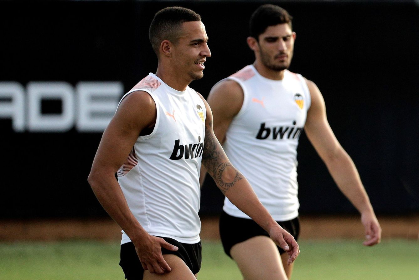 Rodrigo Moreno en un entrenamiento con el Valencia. (Efe)