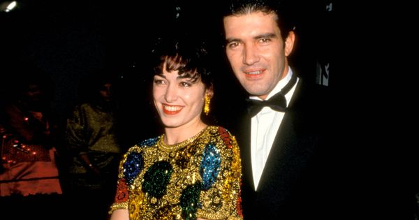 Foto: Ana Leza y Antonio Banderas, en los años 90. (Getty)