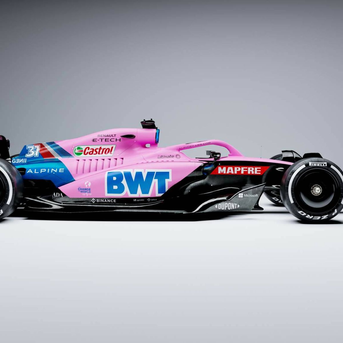Así es el Alpine A522, el nuevo coche de Fernando Alonso… ¡rosa