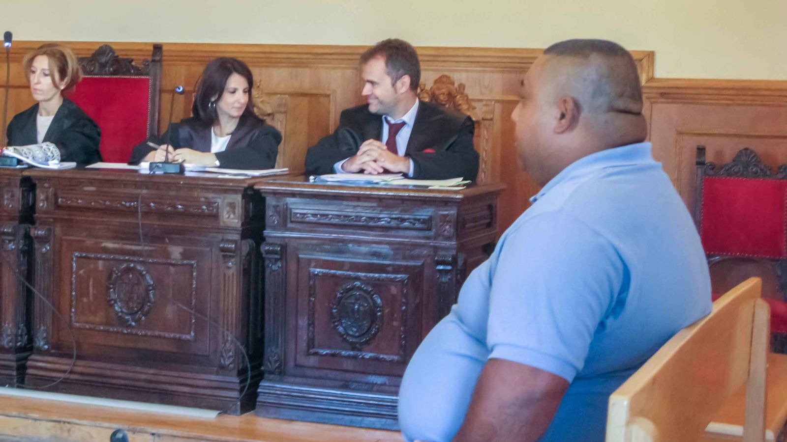 Foto: Cristian Cuero durante el juicio en la Audiencia Provincial de Toledo. (Foto: REVISTA AQUÍ CLM)