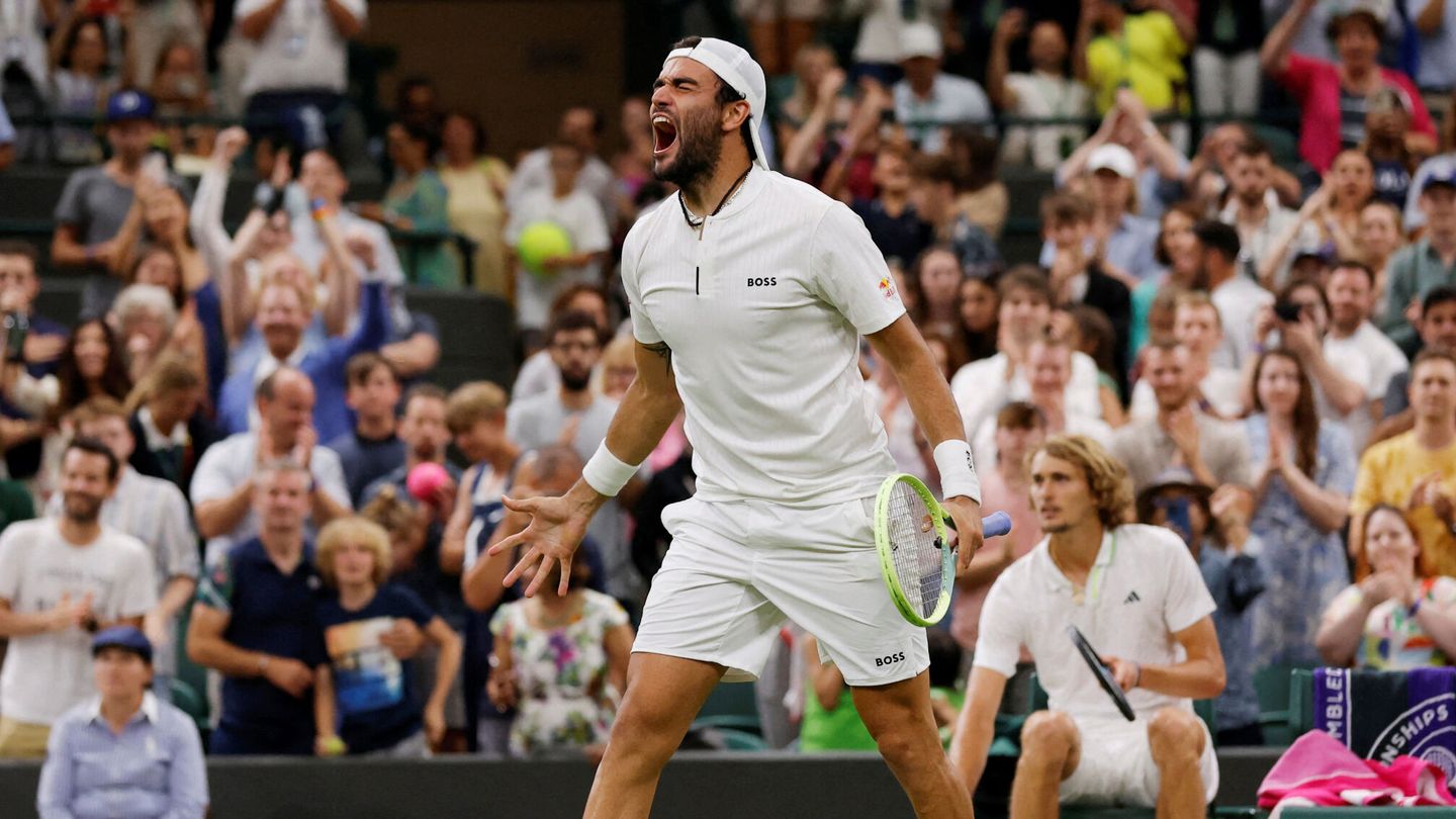 Berrettini, tras ganar en Wimbledon a Zverev. (Reuters/Andrew Couldridge)