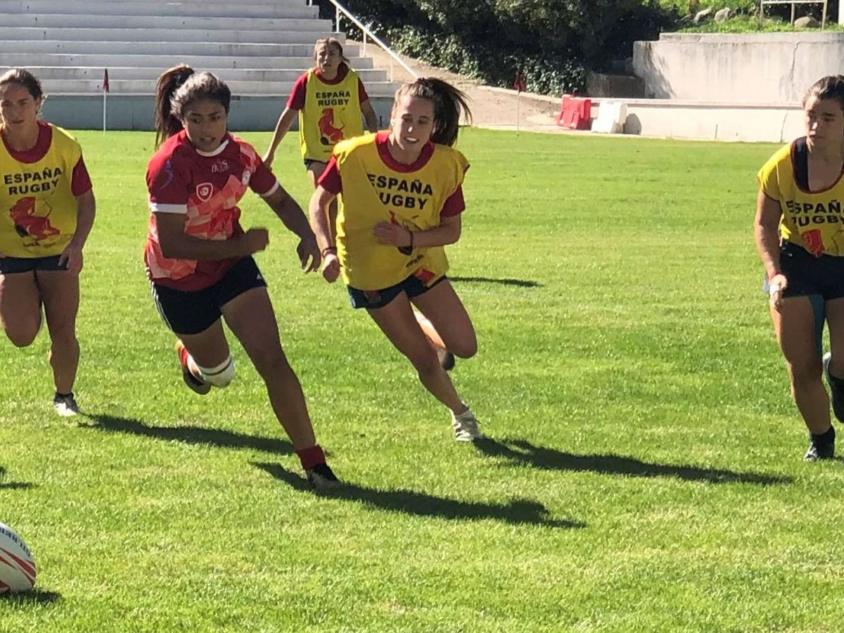 Foto: Entrenamiento de la selección española femenina de rugby. Foto: EFE Juan Jose Rodríguez Ortega