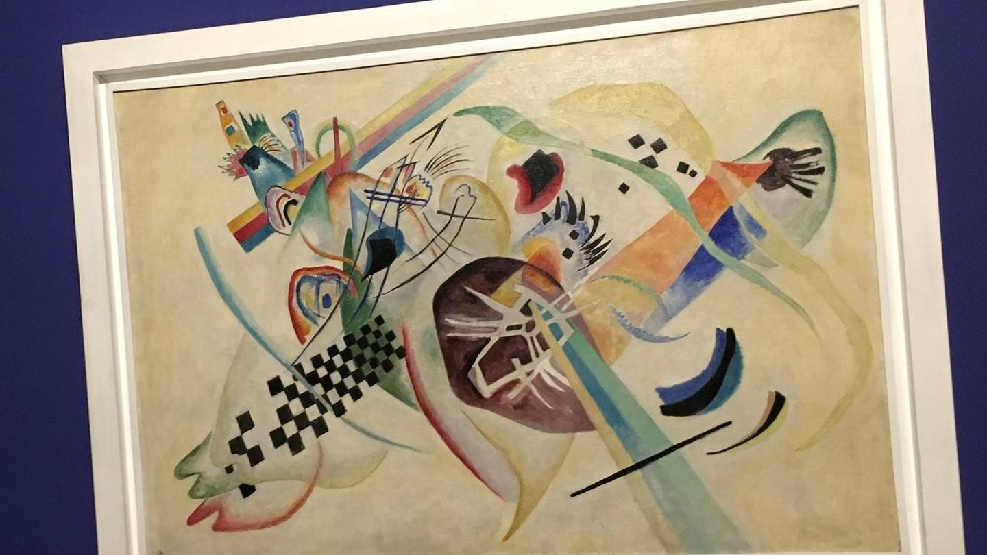 'En blanco I' (1920), de Kandinsky, expuesta en el Museo Ruseo de Málaga (Agustín Rivera)