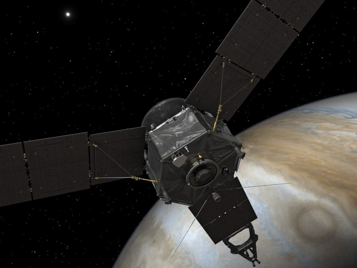 La sonda Juno ha detectado una señal de radio de cinco segundos.