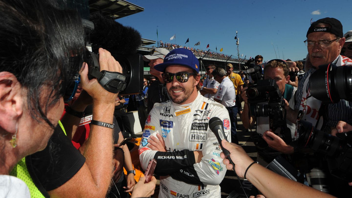 Alonso, en las 500 Millas. (USA Today)