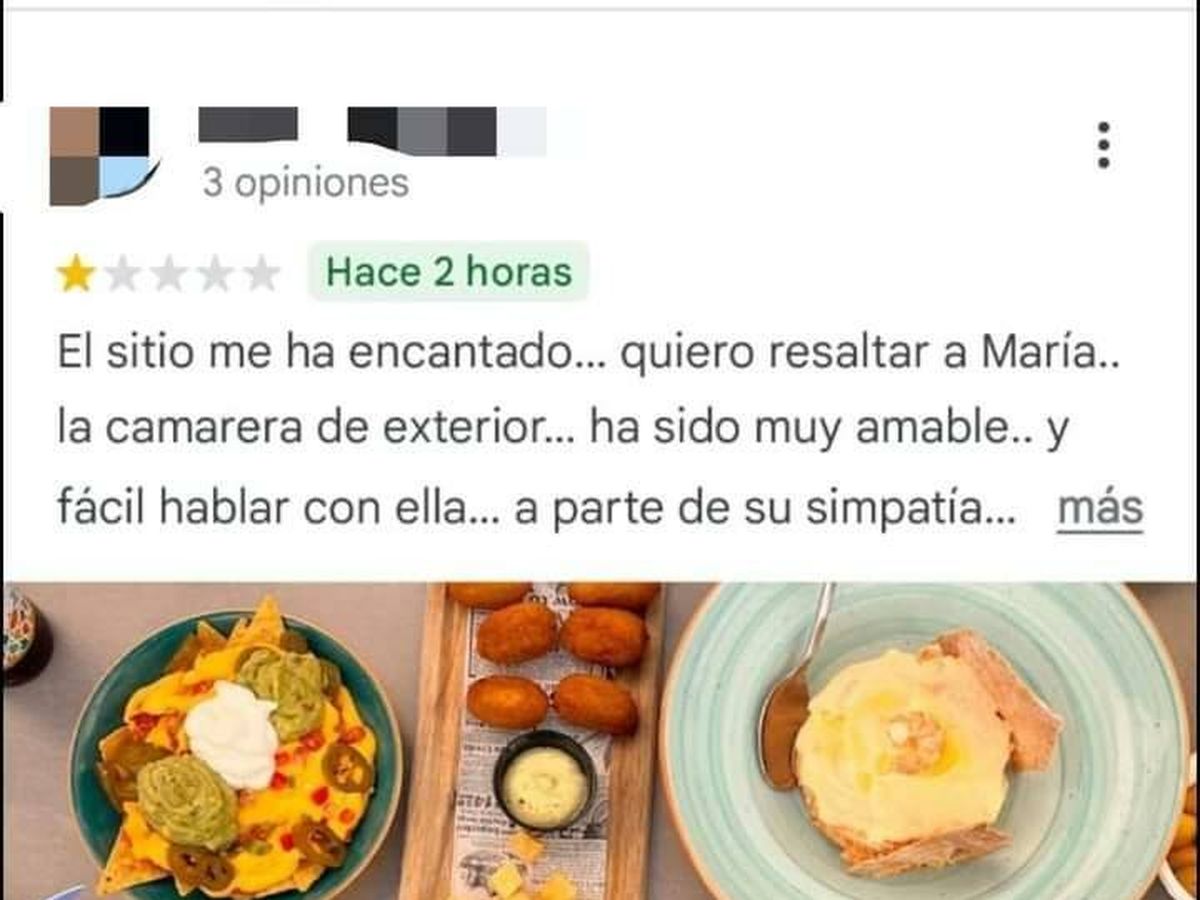 Foto: Pone una reseña a un restaurante e identifican así el delito que cometió (X/@soycamarero)