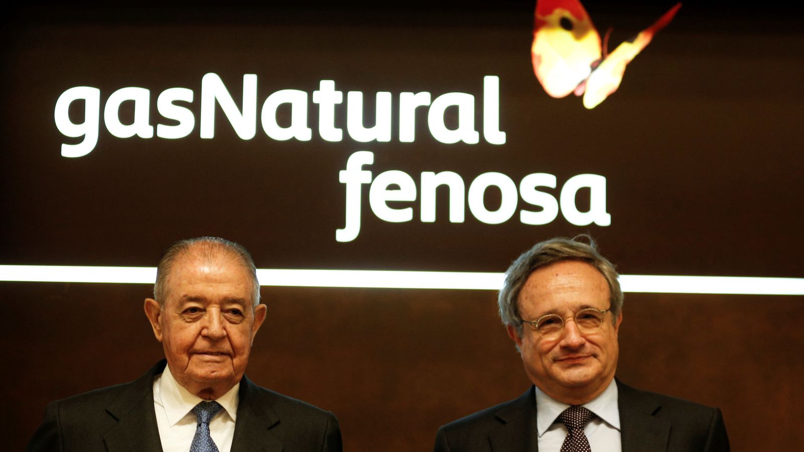 Foto: El presidente del Gas Natural, Salvador Gabarró junto con el consejero delegado Rafael Villaseca