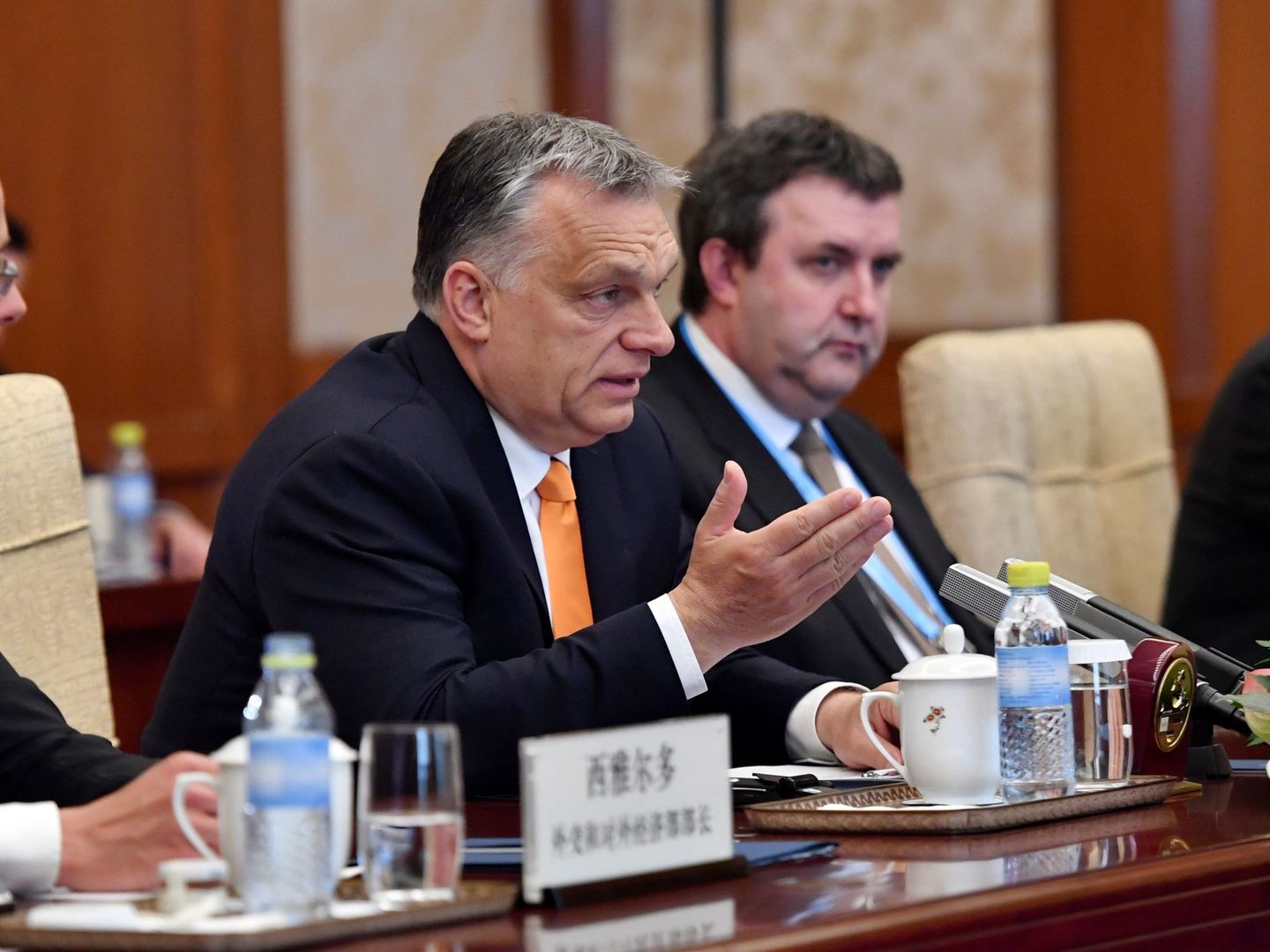 El primer ministro de Hungría Viktor Orban, en Pekín, China. (EFE)