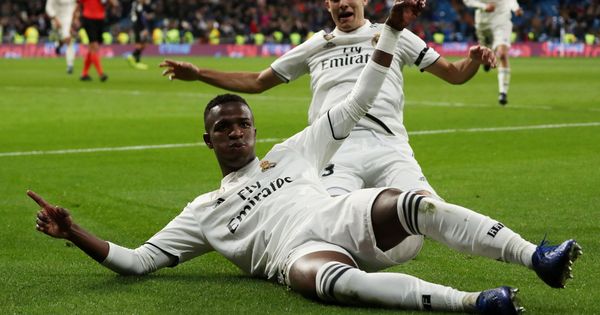 Foto: Vinicius Junior celebra un gol con el Real Madrid. (Reuters)