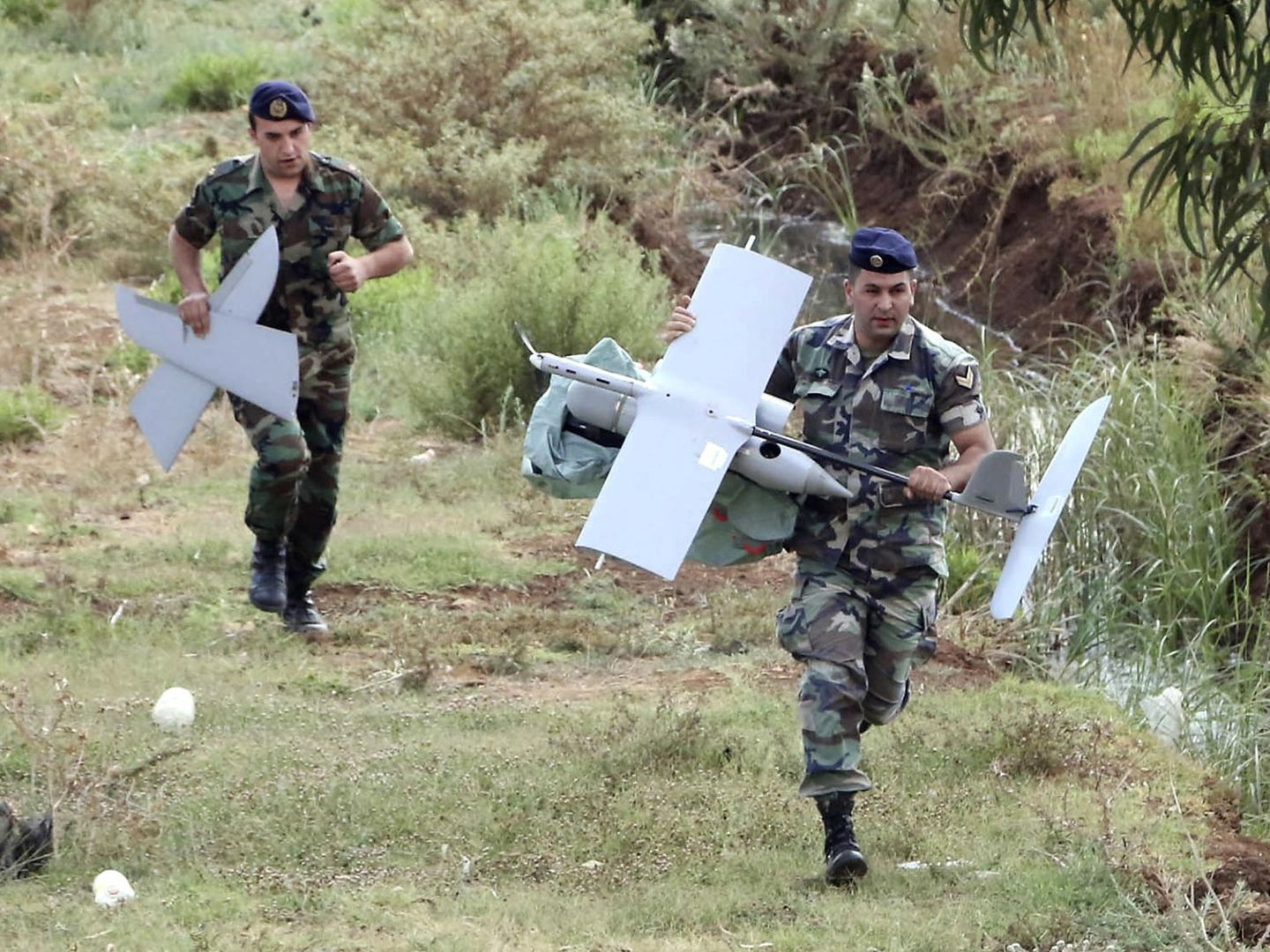 Dron usado por el ejército israelí y encontrado en Líbano. (Foto: Reuters)