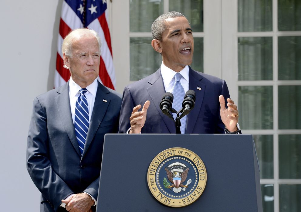 Foto: El presidente de EEUU, Barack Obama, durante su comparecencia (Efe)