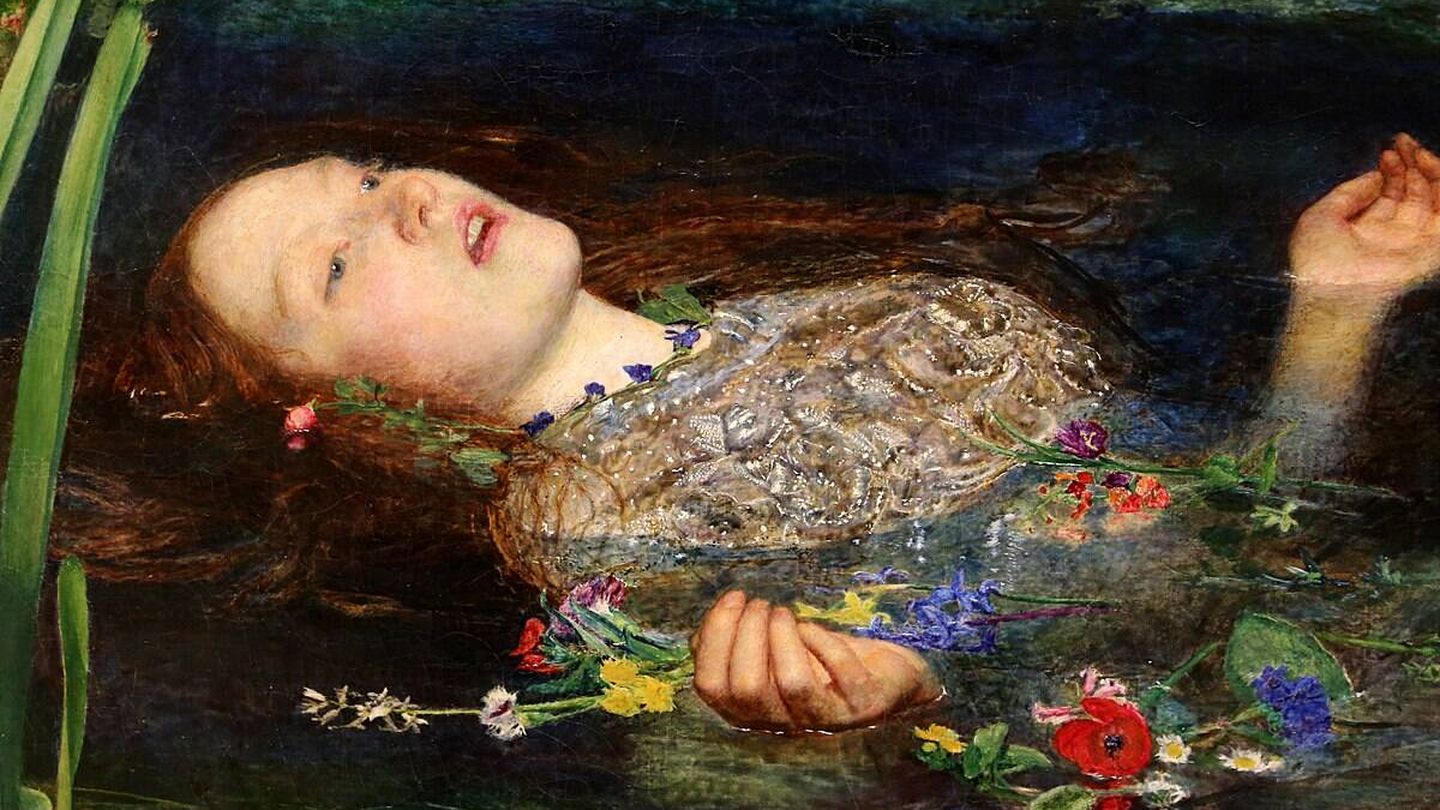 Ofelia, por John Everett Millais. Fuente: Wikipedia.