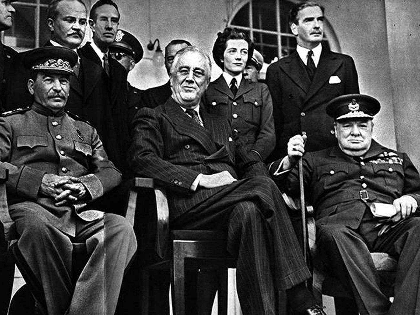 Stalin, Roosvelt y Churchill en la conferencia de Yalta en febrero de 1945. (Cedida)