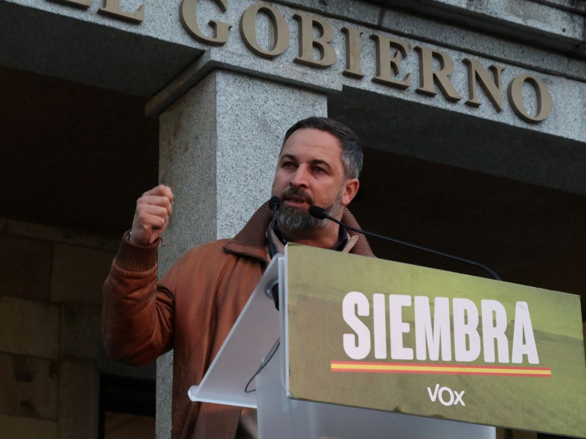 Foto: Santiago Abascal en un acto de Vox en Zamora. (EFE/Mariam A. Montesinos)