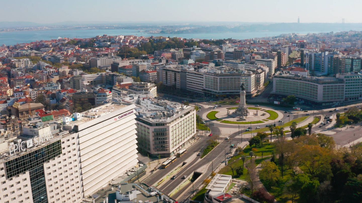Vista aérea de la nueva sede de Cuatrecasas en Lisboa.