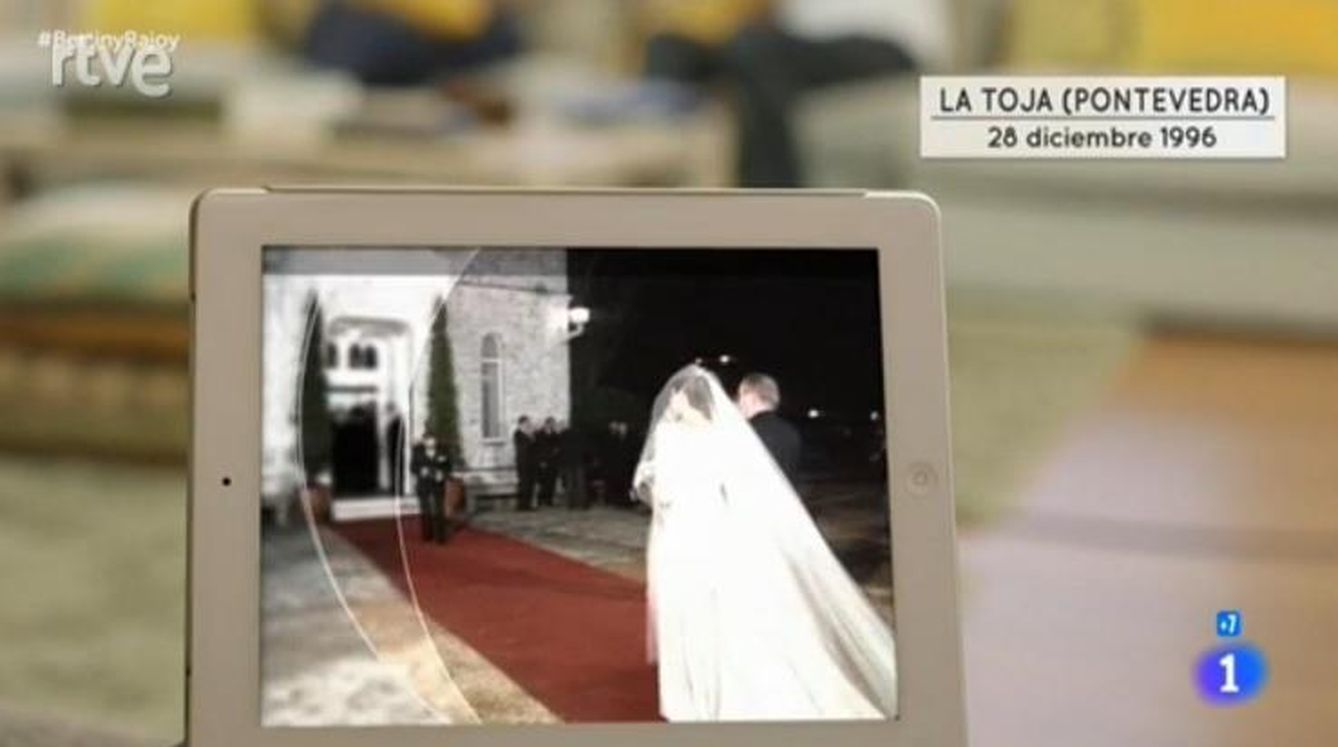 La mujer de Mariano Rajoy el día de su boda