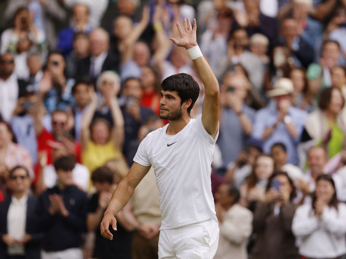 Foto: Alcaraz, flamante ganador en Wimbledon. (Reuters/Andrew Couldridge)