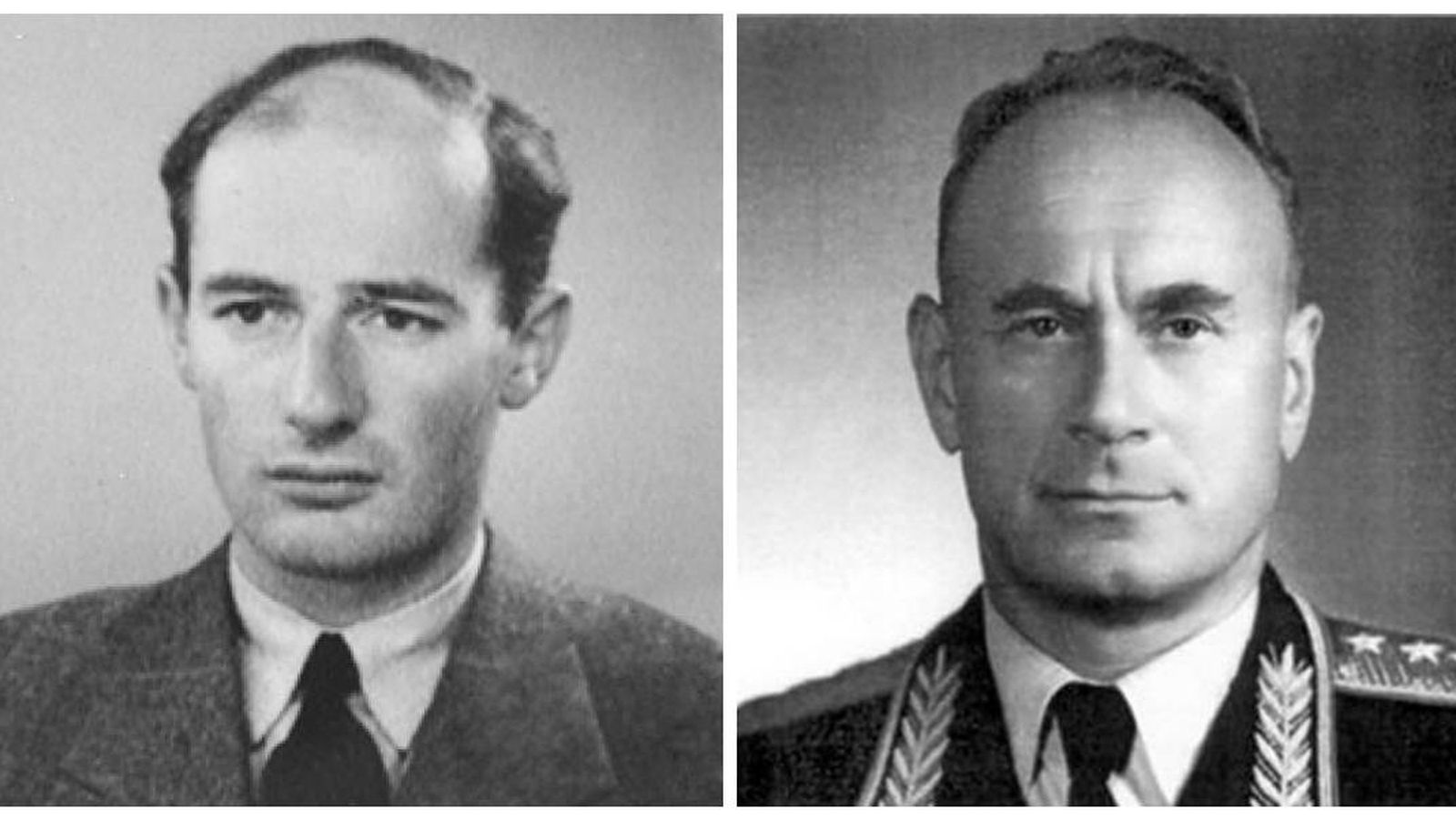 Foto: Raoul Wallenberg (izda.) e Ivan Serov (derecha).