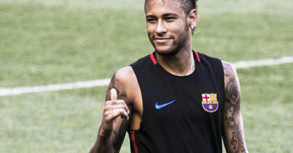 Foto: Neymar entrenando con el Barcelona en Nueva Jersey