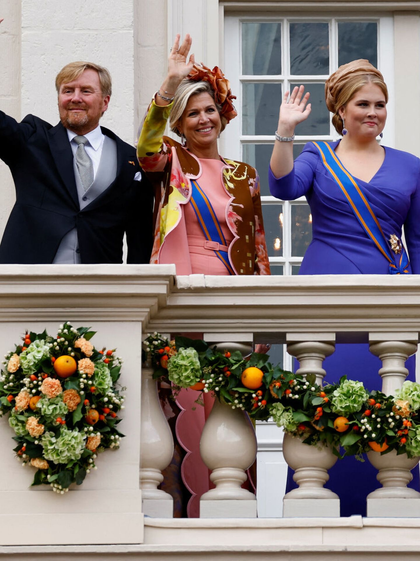Los reyes junto a Amalia de Holanda en el Prinsjesdag. (Reuters)