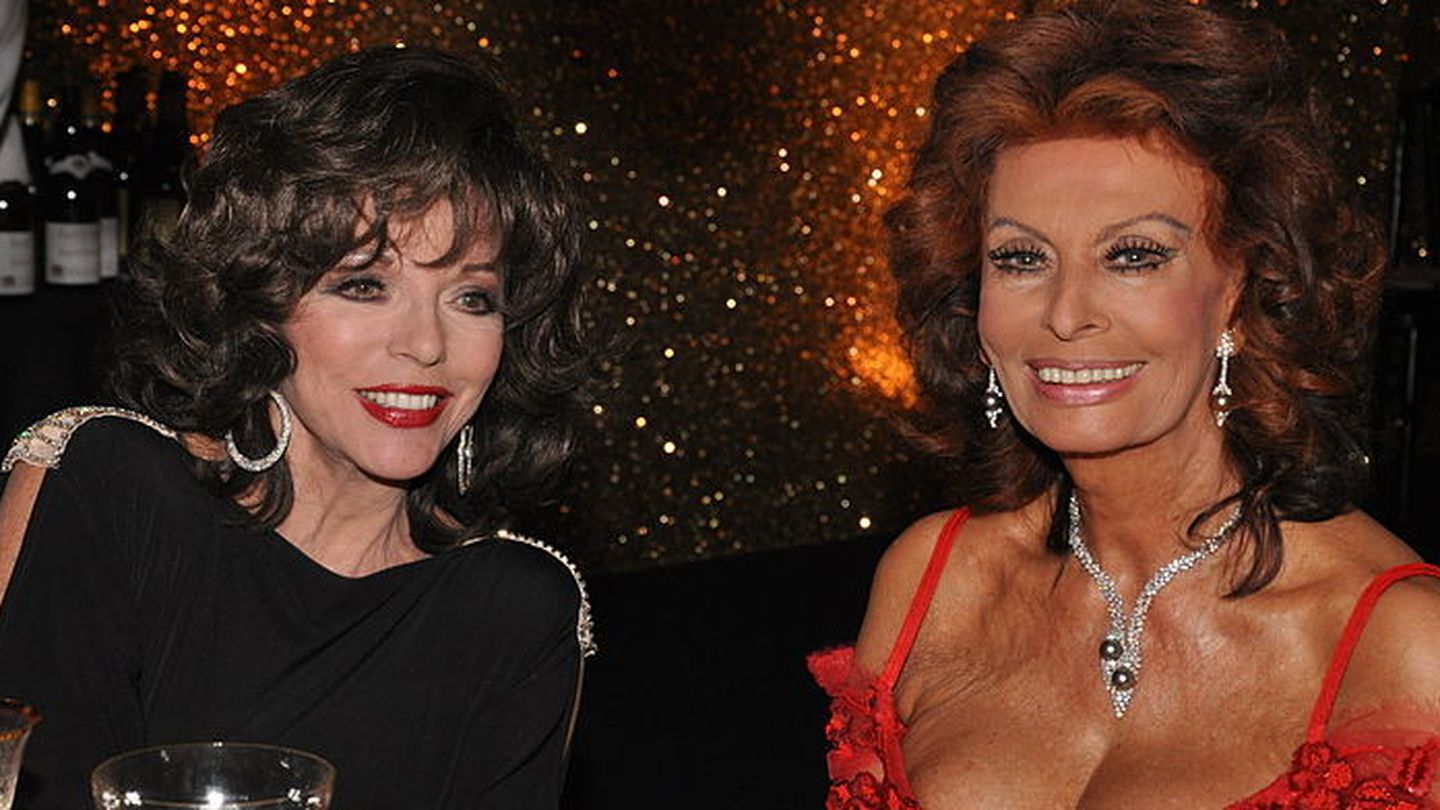 Joan Collins y Sophia Loren en una imagen de archivo (CC)