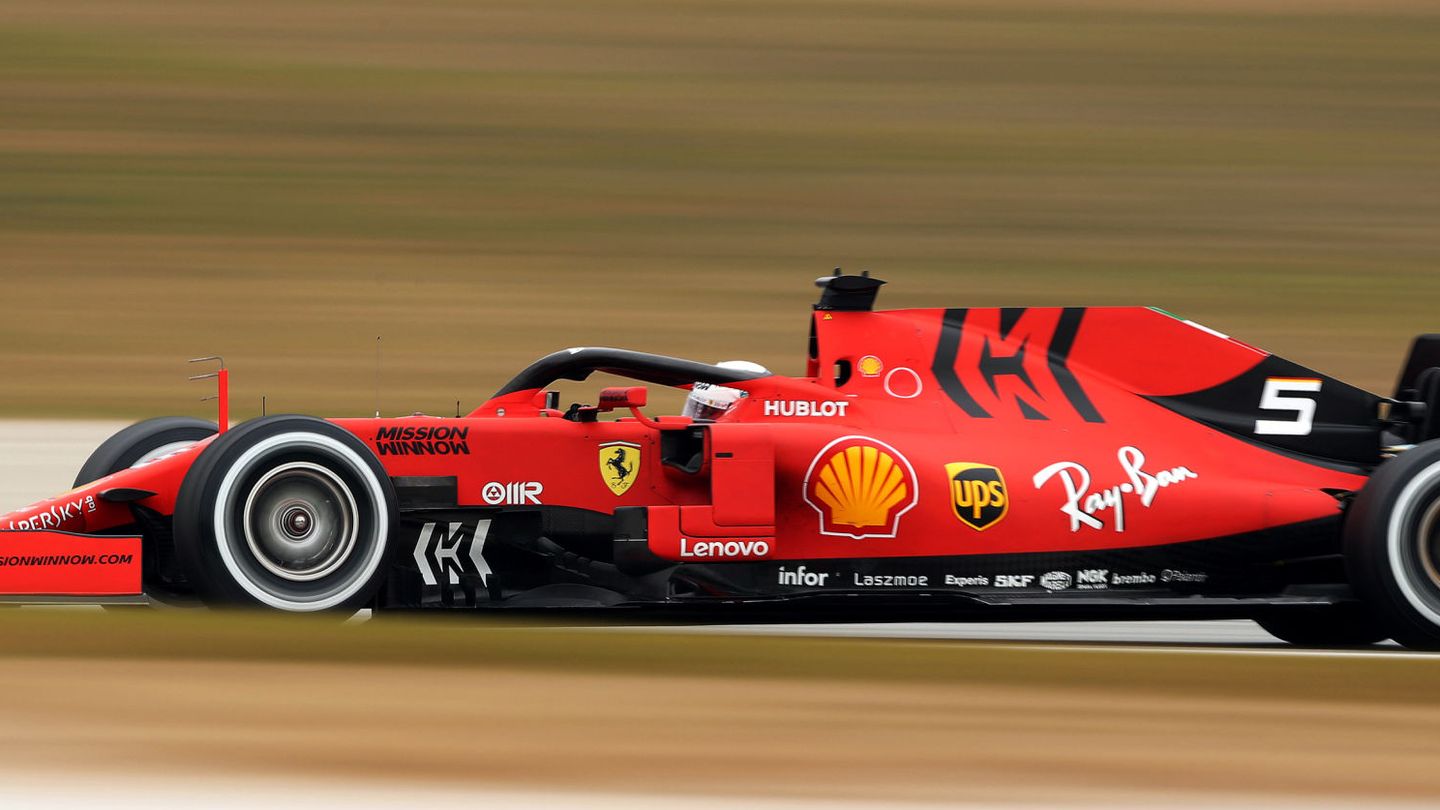 El Ferrari de Vettel. (EFE)