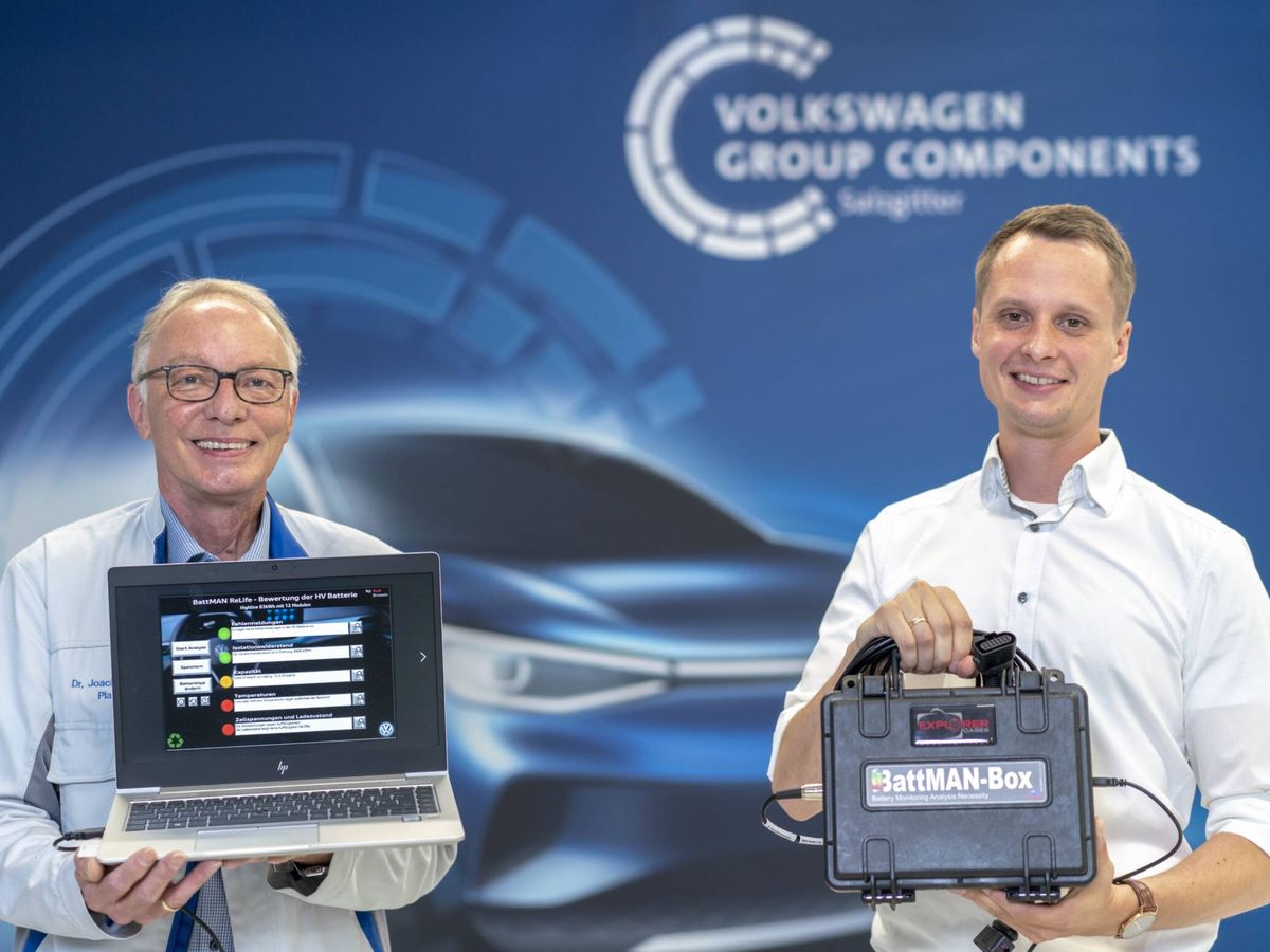 Foto: El nuevo sistema de medición BattMan ReLife ha sido desarrollado por Audi Bruselas en colaboración con Volkswagen Group Components.