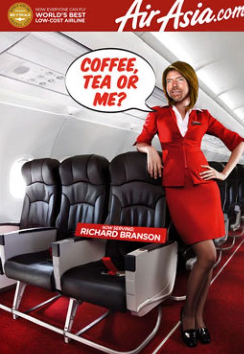 Foto: Richard Branson, ¿nueva "azafata" de Air Asia?