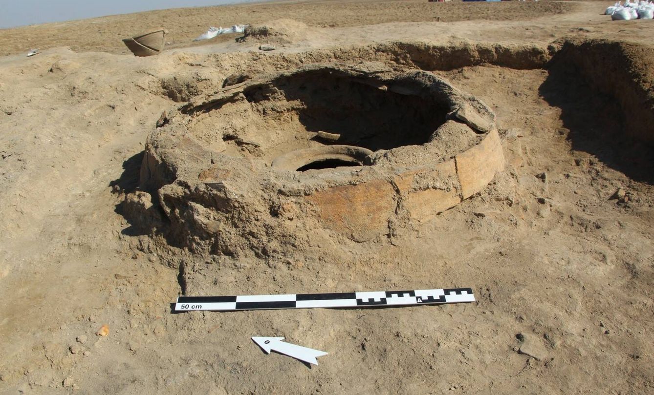 La rudimentaria nevera de hace 5.000 años encontrada en el bar de Lagash. (Lagash Archaeological Project)