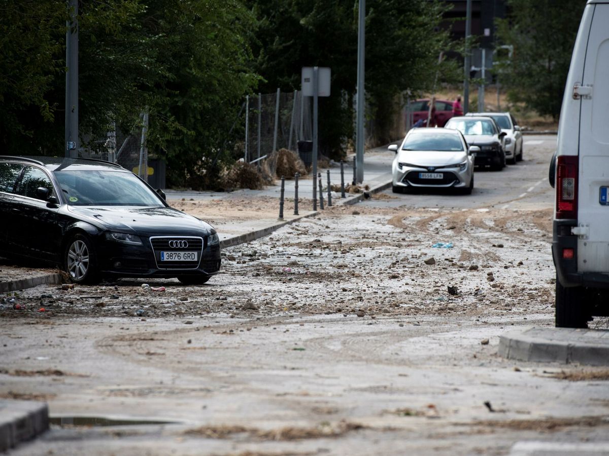 Foto: Efecto de las fuertes lluvias en Madrid. (EFE)